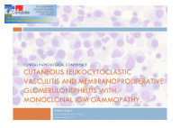 cutaneous leukocytoclastic vasculitis and