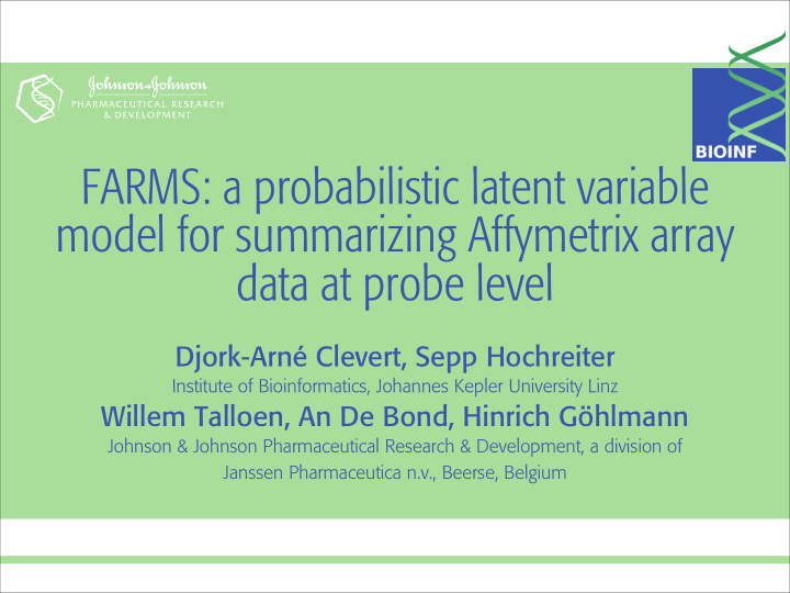 farms a probabilistic latent variable model for