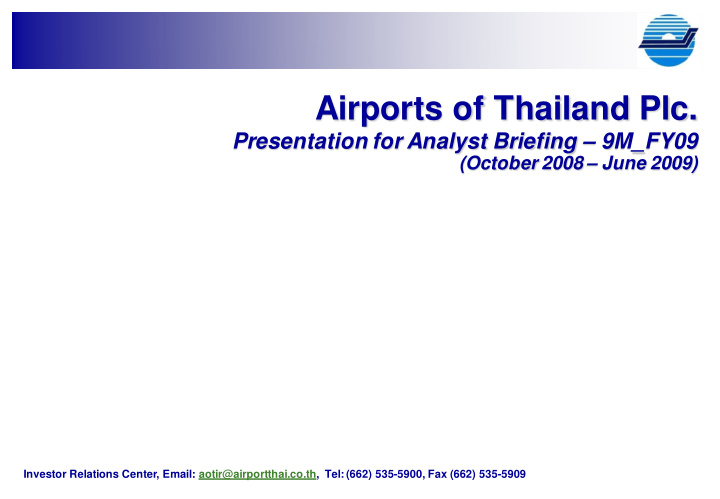 airports of thailand plc
