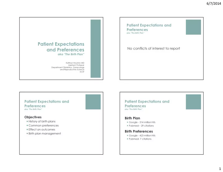 patient expectations