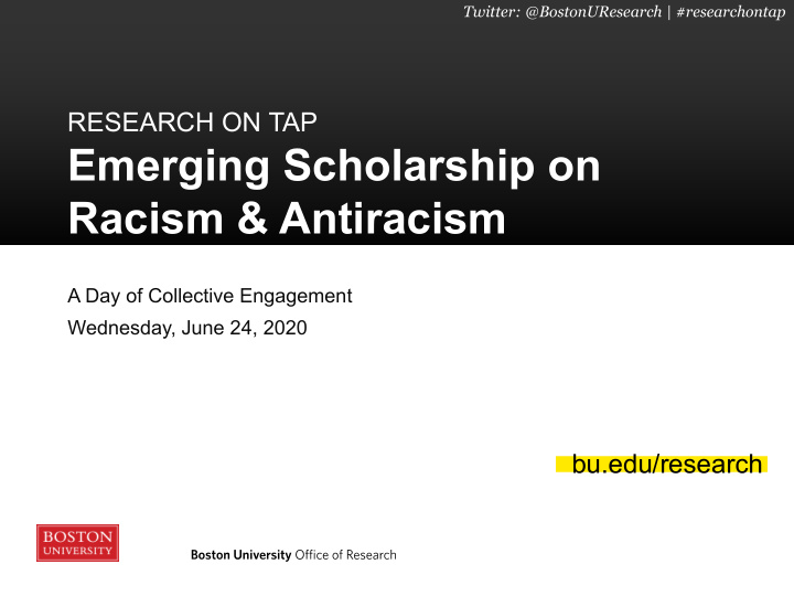 emerging scholarship on racism antiracism