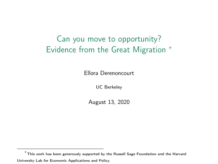 can you move to opportunity