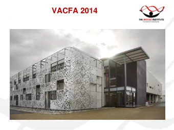 VACFA 2014  Pharma  Vaccines  Diagnostics  Manufacturers  Multinats and small and  Small number of