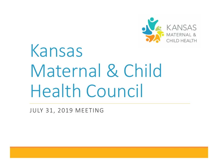 kansas maternal child health council