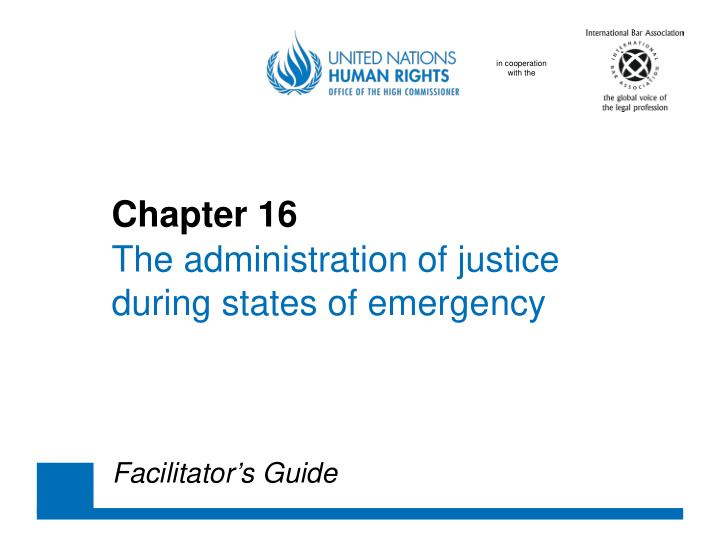 chapter 16 the administration of justice during states of