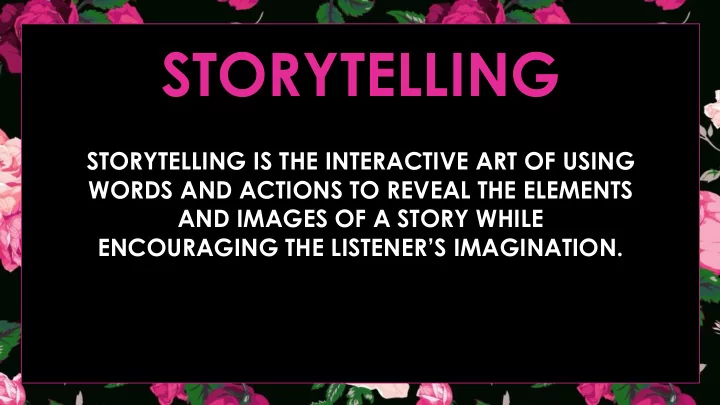storytelling