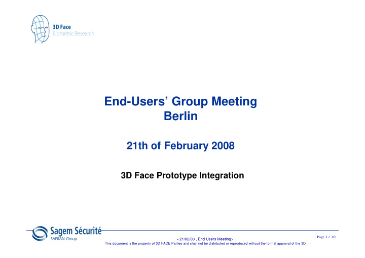 end users group meeting berlin