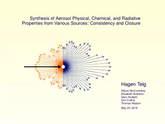 Hagen Telg  Allison McComiskey  Elisabeth Andrews  Gary Hodges  Don Collins  Thomas Watson  May 23,