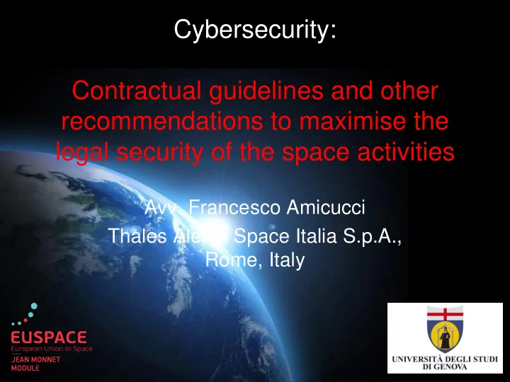 cybersecurity contractual guidelines and other