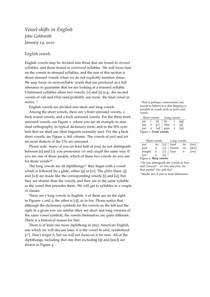 vowel shifts in english