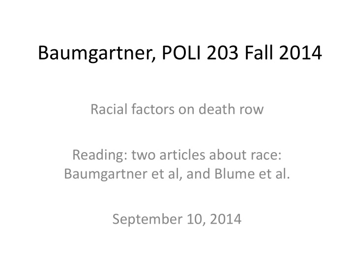 baumgartner poli 203 fall 2014