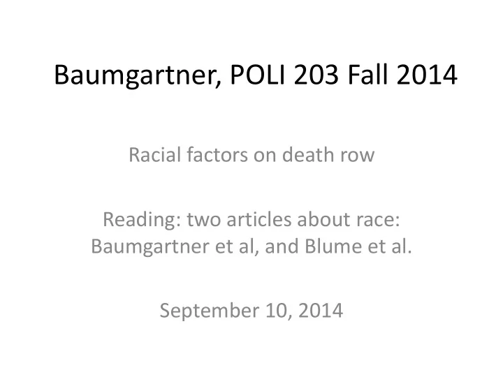 baumgartner poli 203 fall 2014