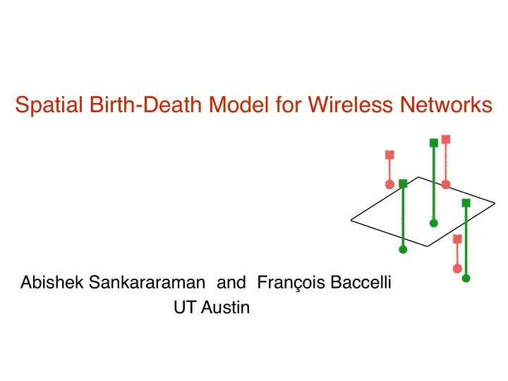 spatial birth death model for wireless networks