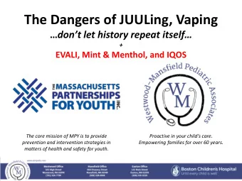 The Dangers of JUULing, Vaping  dont let history repeat itself  +  EVALI, Mint &amp;