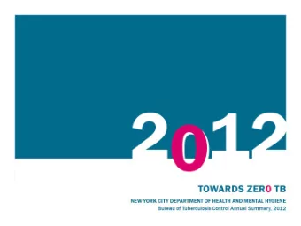 1982-2012  Demographic and social characteristics Tuberculosis cases and rates 1 by age in years,