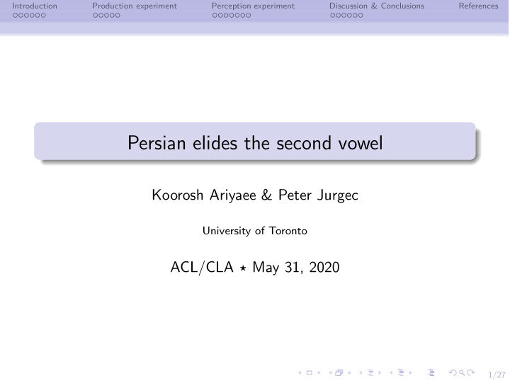 persian elides the second vowel