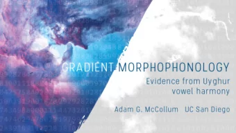 PHONOLOGY AND PHONETICS  Phonology is often conceptualized as categorical sound  patterns