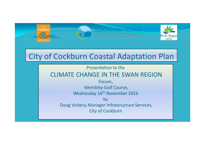 city of cockburn coastal adaptation plan