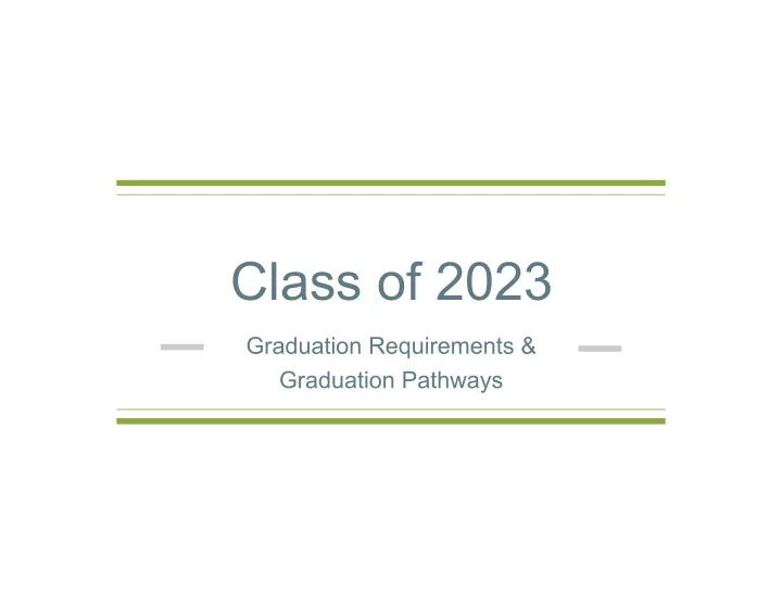 class of 2023