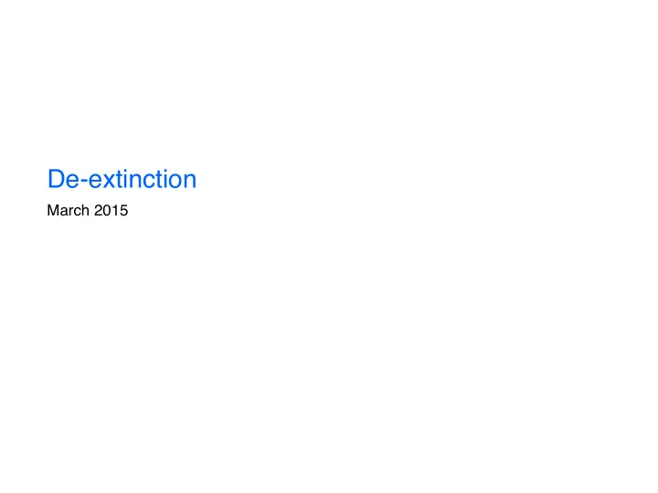 de extinction
