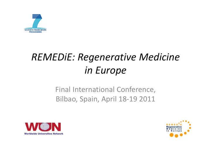 remedie regenerative medicine remedie regenerative