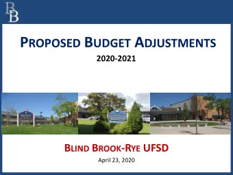 COVID-19 Impact on the 2020-2021 Budget  The COVID-19 pandemic has had an extraordinary global