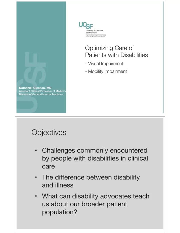 objectives