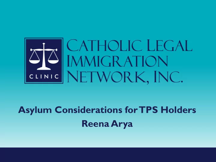 reena arya tps updates current tps countries