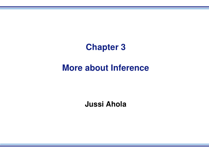 chapter 3 more about inference