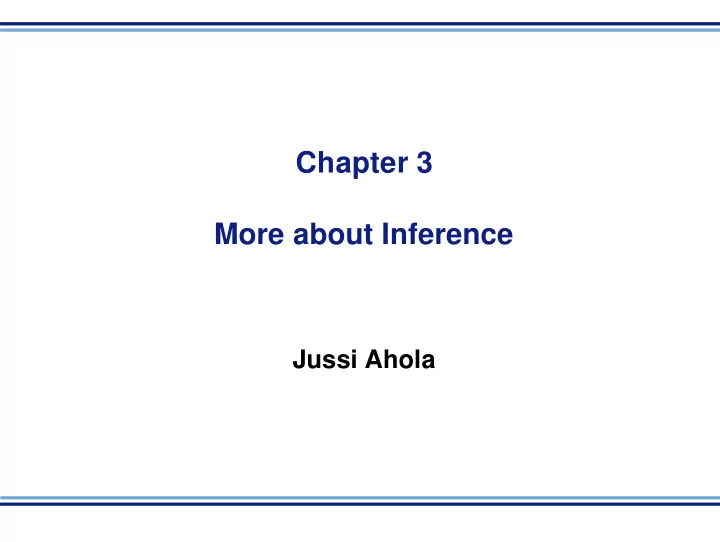 chapter 3 more about inference