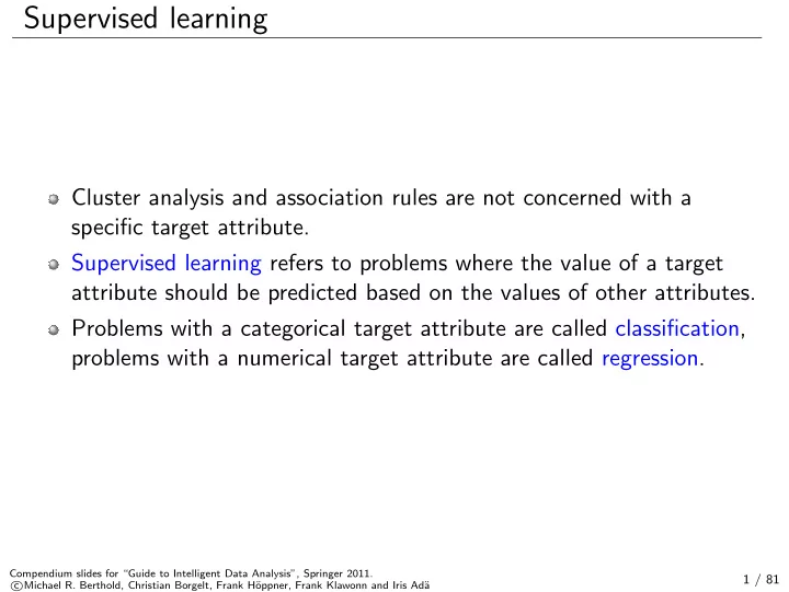 supervised learning