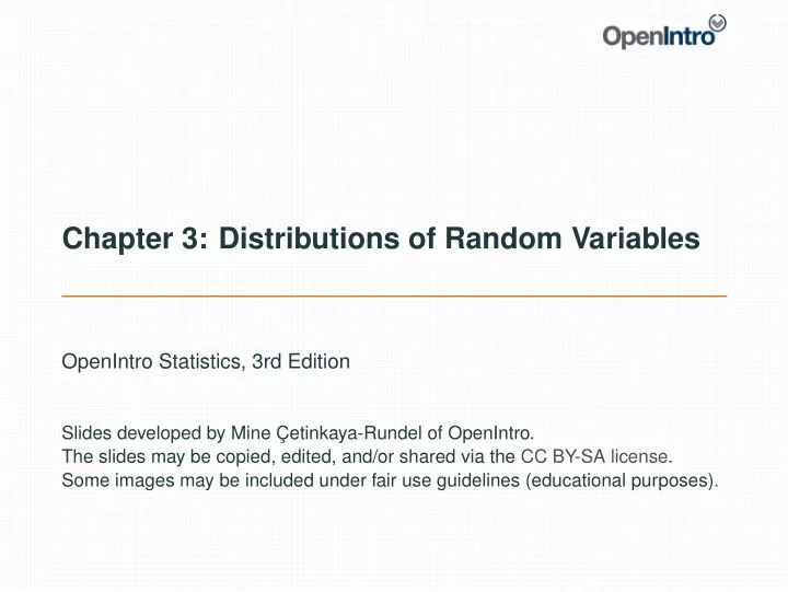 chapter 3 distributions of random variables