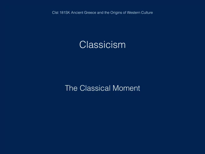 classicism