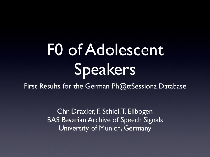 f0 of adolescent speakers