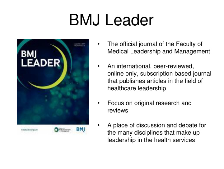 bmj leader