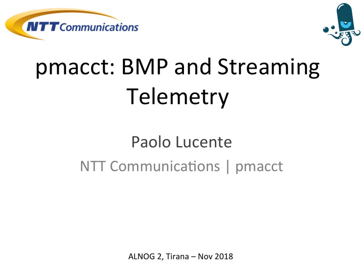 pmacct bmp and streaming telemetry