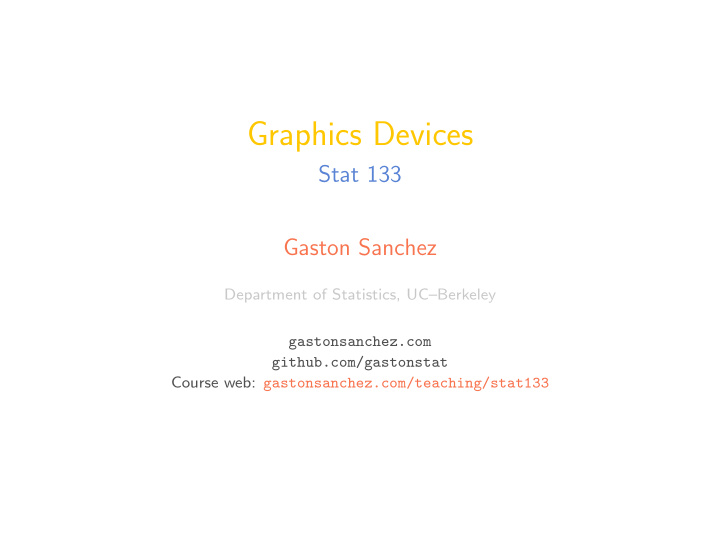 graphics devices