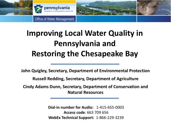 improving local water quality in