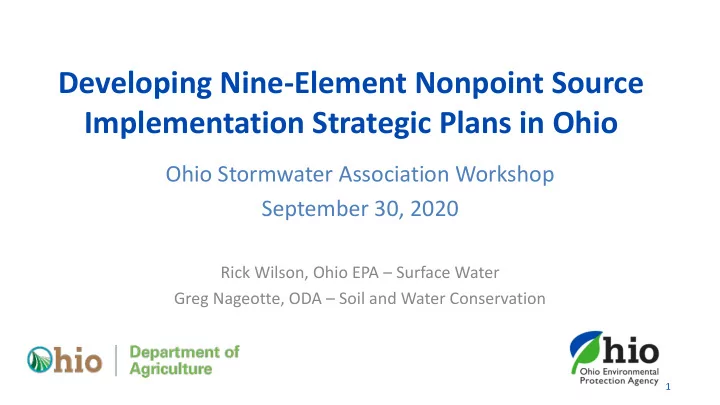 implementation strategic plans in ohio