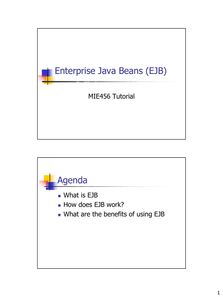 enterprise java beans ejb