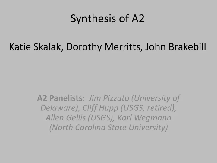 synthesis of a2