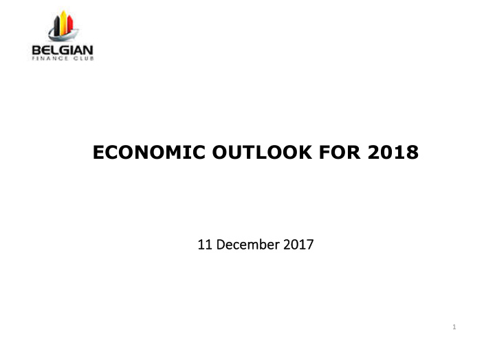 economic outlook for 2018