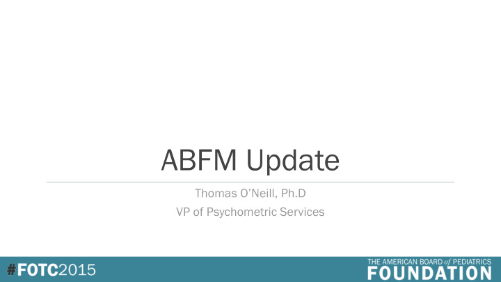 abfm update