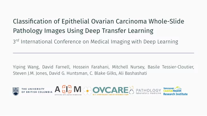 classification of epithelial ovarian carcinoma whole