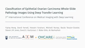Classification of Epithelial Ovarian Carcinoma Whole-Slide  Pathology Images Using Deep Transfer