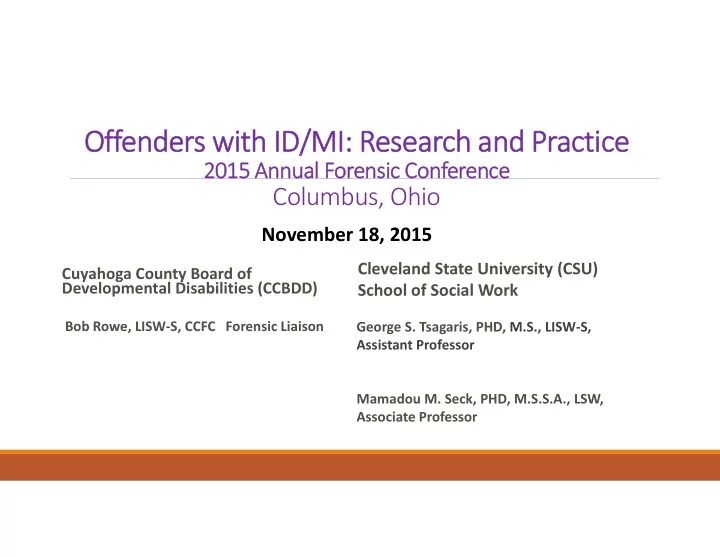 of offender nders wi with id id m mi i re research and