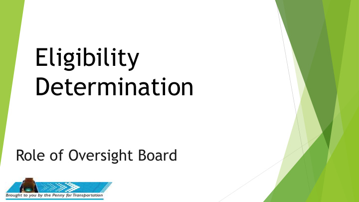 eligibility determination