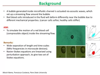 Background    A bubble generated inside microfluidic channel is actuated via acoustic waves,