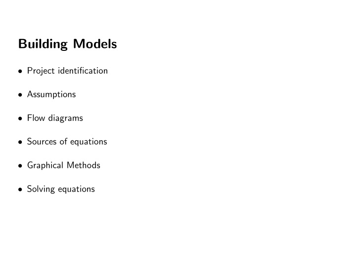 building models