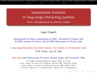 temperature inversion  in long-range interacting systems  from astrophysical to atomic scales  Lapo